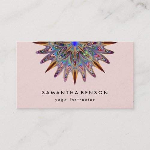 Elegant Lotus Flower Logo Yoga Business Card