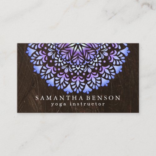 Elegant Lotus Flower Logo Yoga Business Card