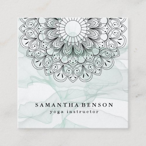 Elegant Lotus Flower Logo Yoga Business Card