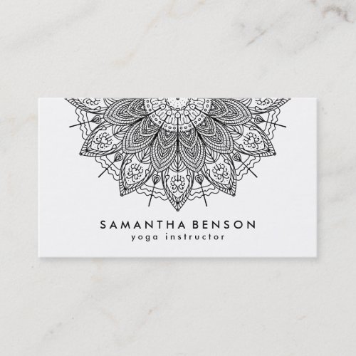 Elegant Lotus Flower Logo Yoga Business Card