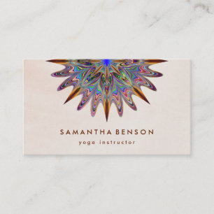 Elegant Lotus Flower Logo Yoga Business Card