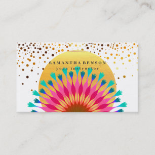 Elegant Lotus Flower Logo Yoga Business Card