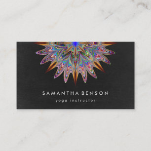 Elegant Lotus Flower Logo Yoga Business Card