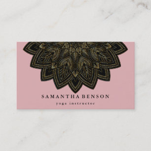 Elegant  Lotus Flower Logo Yoga Business Card