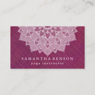 Elegant Lotus Flower Logo Yoga Business Card