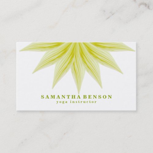 Elegant Lotus Flower Logo Yoga Business Card