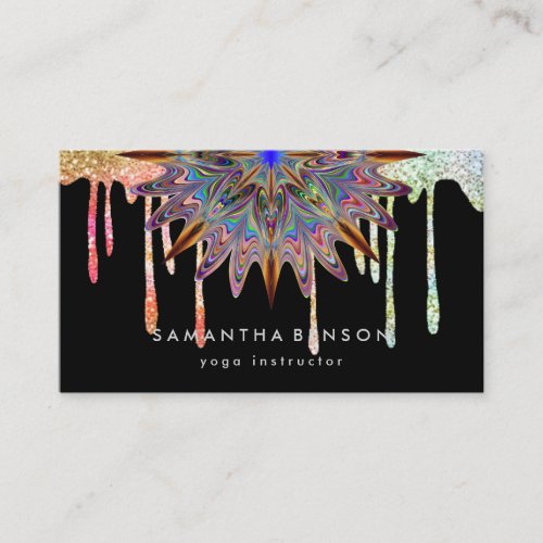 Elegant Lotus Flower Logo Yoga Business Card