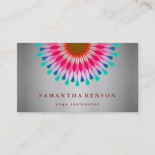 Elegant Lotus Flower Logo Yoga Business Card