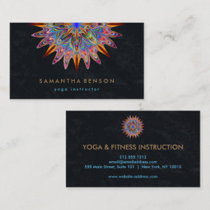 Elegant Lotus Flower Logo Yoga Business Card