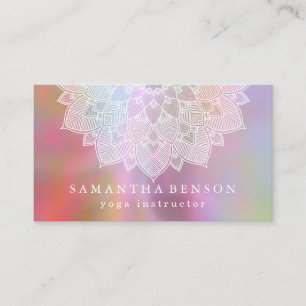 Elegant Lotus Flower Logo Yoga Business Card