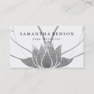 Elegant Lotus Flower Logo Yoga Business Card