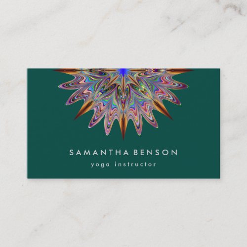 Elegant Lotus Flower Logo Yoga Business Card