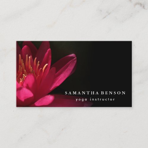 Elegant Lotus Flower Logo Yoga Business Card