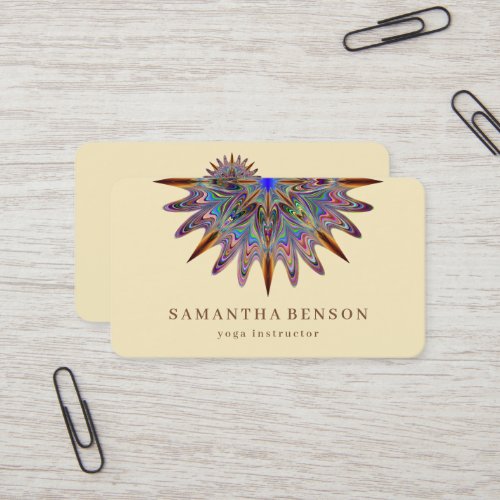Elegant Lotus Flower Logo Yoga Business Card