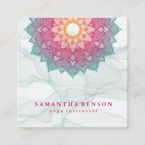 Elegant Lotus Flower Logo Yoga Business Card