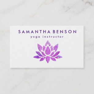 Elegant Lotus Flower Logo Yoga Business Card