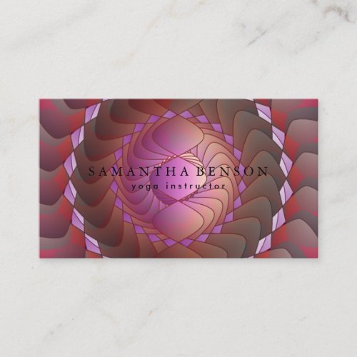 Elegant Lotus Flower Logo Yoga Business Card