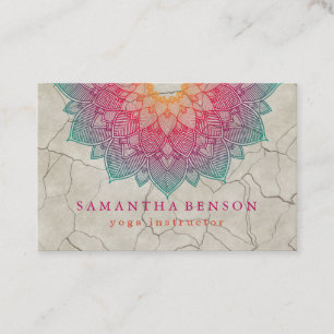 Elegant Lotus Flower Logo Yoga Business Card
