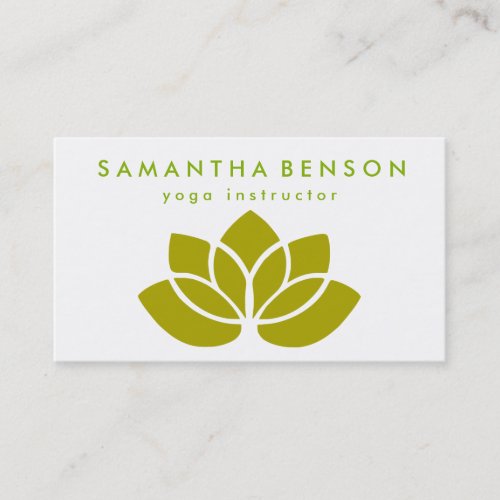 Elegant Lotus Flower Logo Yoga Business Card