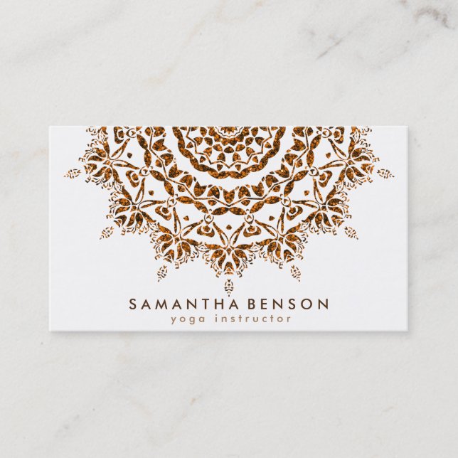 Elegant Lotus Flower Logo Yoga Business Card (Front)