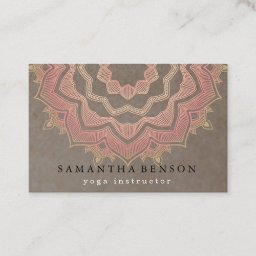 Elegant Lotus Flower Logo Yoga Business Card