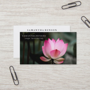 Elegant Lotus Flower Logo Yoga Business Card