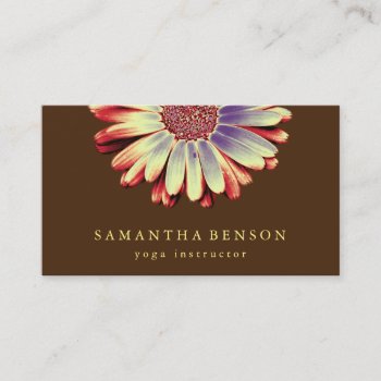 Elegant Lotus Flower Logo Yoga Business Card by sunbuds at Zazzle