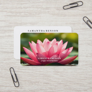 Elegant Lotus Flower Logo Yoga Business Card