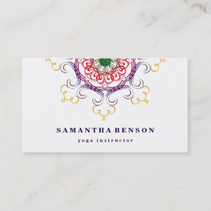 Elegant Lotus Flower Logo Yoga Business Card
