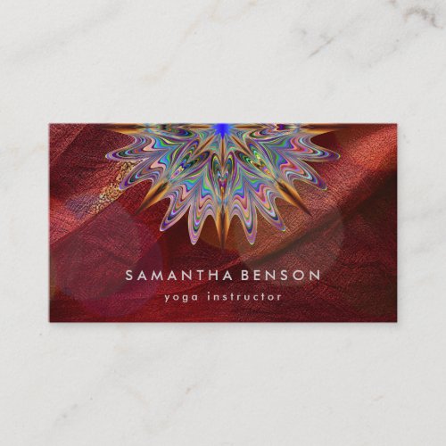 Elegant Lotus Flower Logo Yoga Business Card