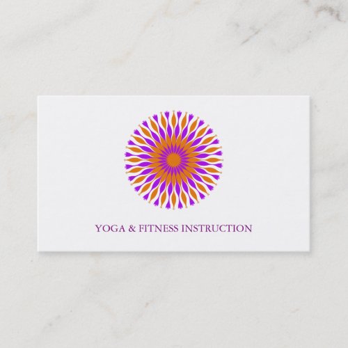 Elegant Lotus Flower Logo Yoga Business Card