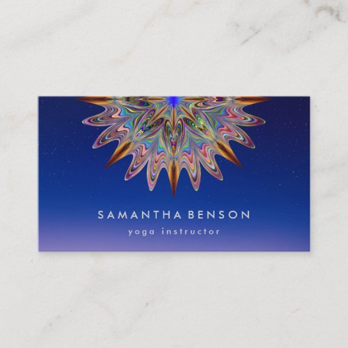 Elegant Lotus Flower Logo Yoga Business Card