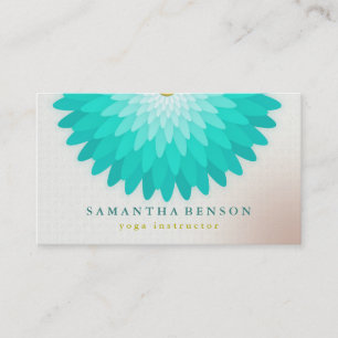 Elegant Lotus Flower Logo Yoga Business Card