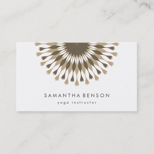 Elegant  Lotus Flower Logo Yoga Business Card