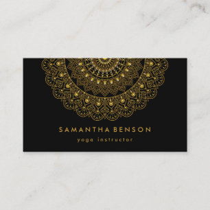 Elegant Lotus Flower Logo Yoga Business Card