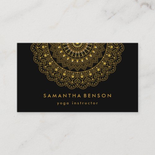 Elegant Lotus Flower Logo Yoga Business Card