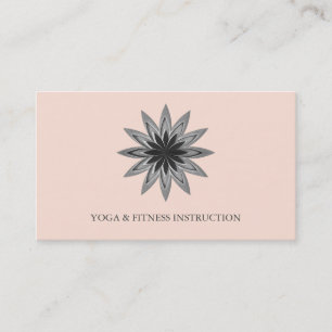 Elegant Lotus Flower Logo Yoga Business Card
