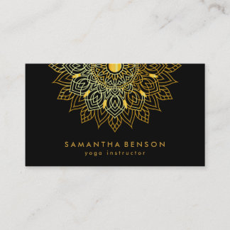 Elegant Lotus Flower Logo Yoga Business Card
