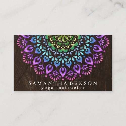 Elegant Lotus Flower Logo Yoga Business Card