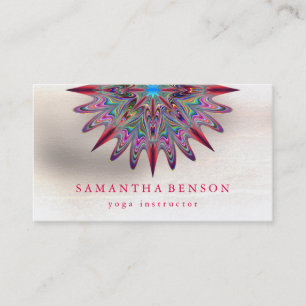 Elegant Lotus Flower Logo Yoga Business Card