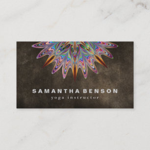 Elegant Lotus Flower Logo Yoga Square Business Car Card
