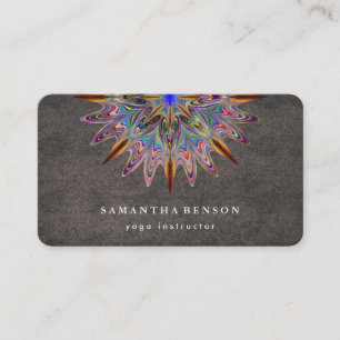 Elegant Lotus Flower Logo Yoga Wooden Business Card