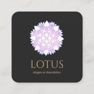 Elegant Lotus Flower Mandala Business Card