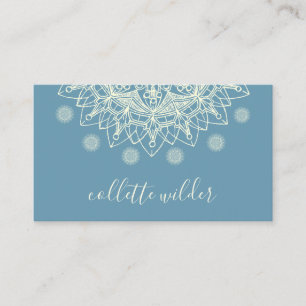 Elegant Lotus Flower Mandala Business Card