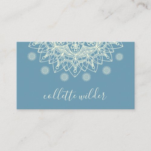 Elegant Lotus Flower Mandala Business Card