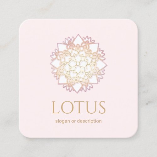 Elegant  Lotus Flower Mandala Business Card