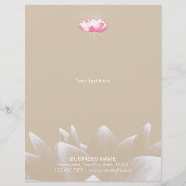 Elegant Lotus Flower Salon & Spa Flyer (Front)