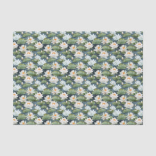 Elegant Lotus flower tiled pattern Tissue Paper