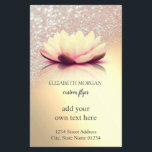 Elegant Lotus Glitter Gold Flyer<br><div class="desc">Elegant lotus on bokeh and gold background.</div>