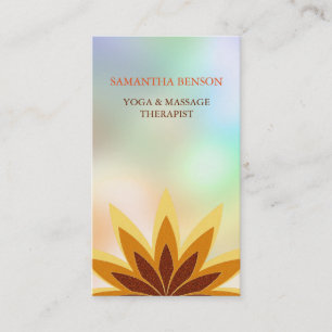 Elegant Lotus Logo Yoga Healing Health Meditation Business Card